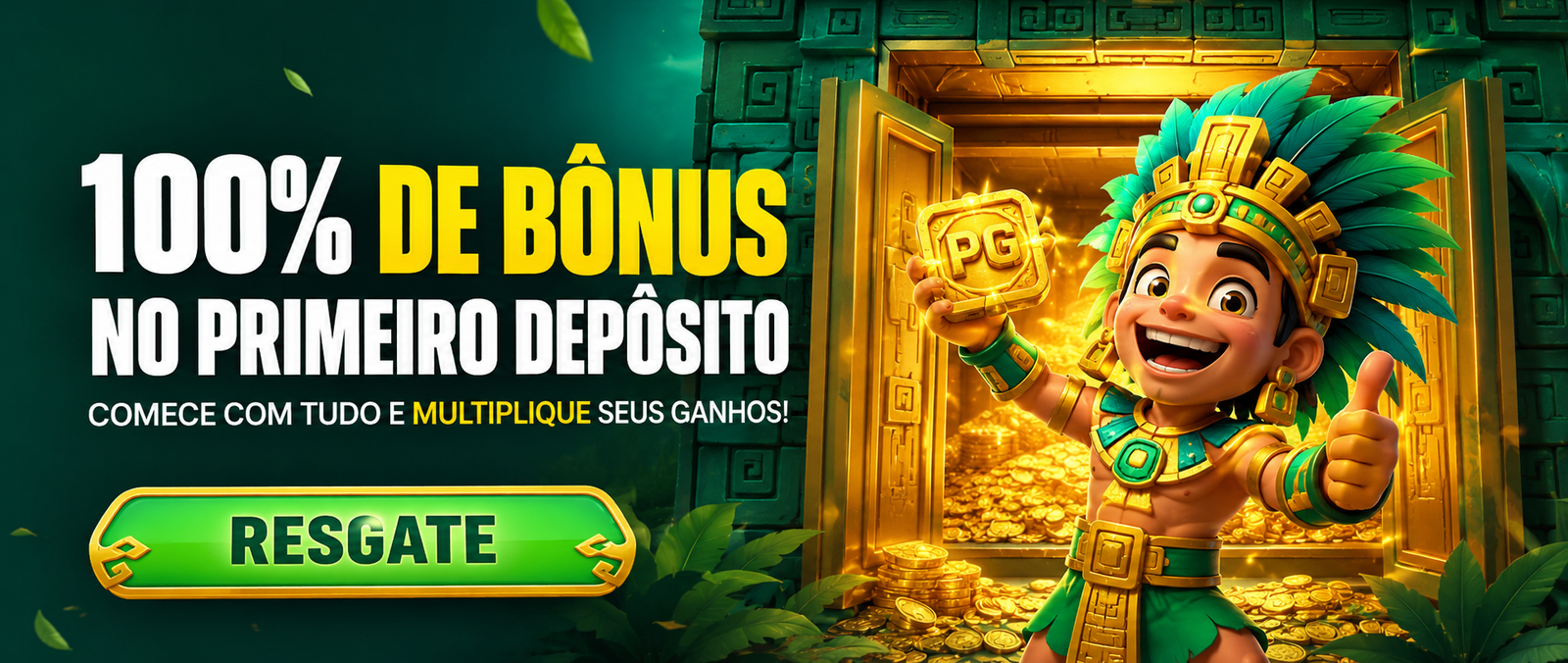 100% DE BONUS DO PRIMEIRO DEPÓSITO